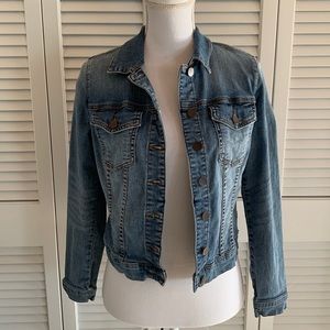 KUT from the Kloth Jean Jacket Women’s Blue Washed Denim Coat Stretch Sz Medium